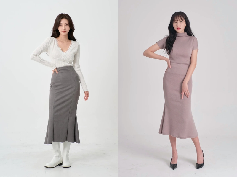 3de1df8d-di-dam-cuoi-mac-gi11 Chân váy đuôi cá giúp tôn lên vòng eo và hông (Nguồn: lewkin.com)