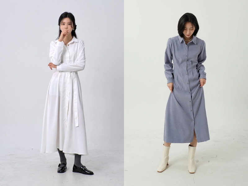 6d562a32-di-dam-cuoi-mac-gi17 Váy sơ mi dài nhẹ nhàng, nữ tính (Nguồn: lewkin.com)