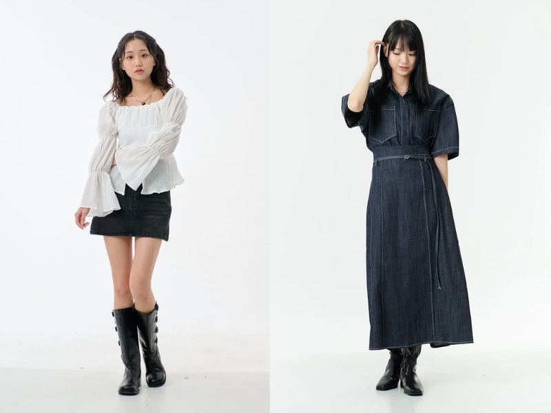 7ab05702-di-dam-cuoi-mac-gi21 Phối chân váy jean đi đám cưới, tại sao không? (Nguồn: lewkin.com)