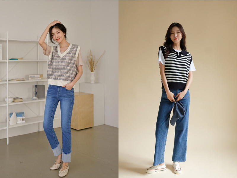 b2cd2367-phoi-do-voi-ao-gile-6 Áo thun giúp bạn có trang phục mang tính ứng dụng cao khi phối với áo gile (Nguồn: Kooding)