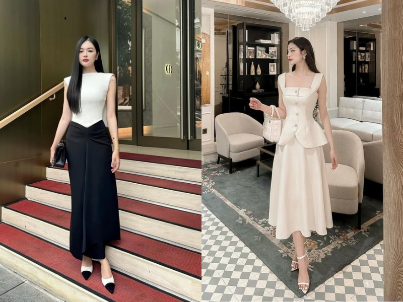 f2a5e7ef-di-dam-cuoi-mac-gi-23 Áo top kết hợp cùng chân váy lụ