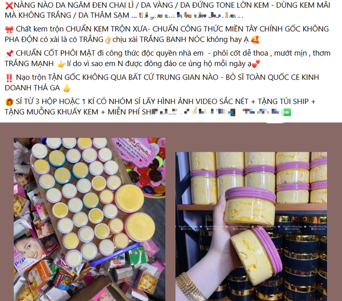 Mỹ phẩm, kem trộn 'nhà làm' bán tràn lan, ai chịu trách nhiệm?- Ảnh 1. Mỹ phẩm, kem trộn 'nhà làm' bán tràn lan, ai chịu trách nhiệm?- Ảnh 1.